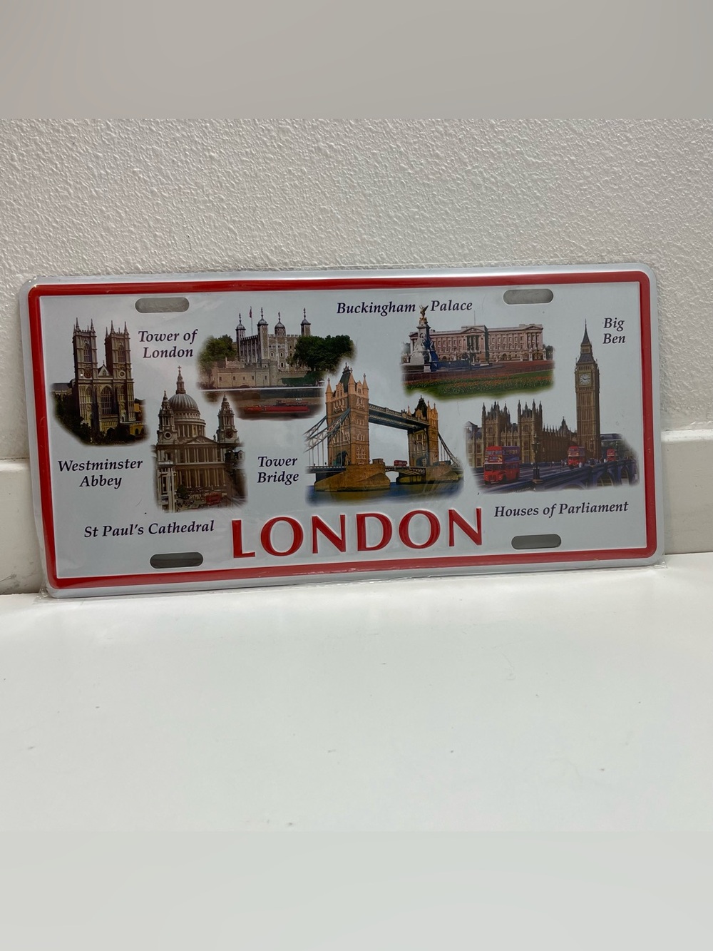 NEW London England Aluminum Novelty Car License Plate Souvenir Iconic Landmark
